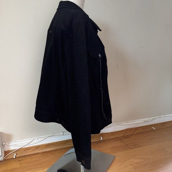 Liverpool Los Angeles Women's Kolten Denim Jacket Black L NWT Western Stretch - Picture 4 of 16